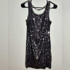 Women’s mini dress with open back